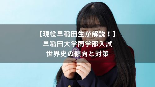 【現役早稲田生が解説！】早稲田大学商学部入試　世界史の傾向と対策